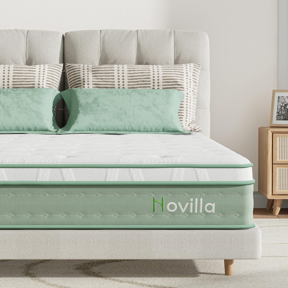 Novilla 3FT Single Mattress 9.8 Inch 3-Zone Gel Memory Foam Pocket Sprung Mattress