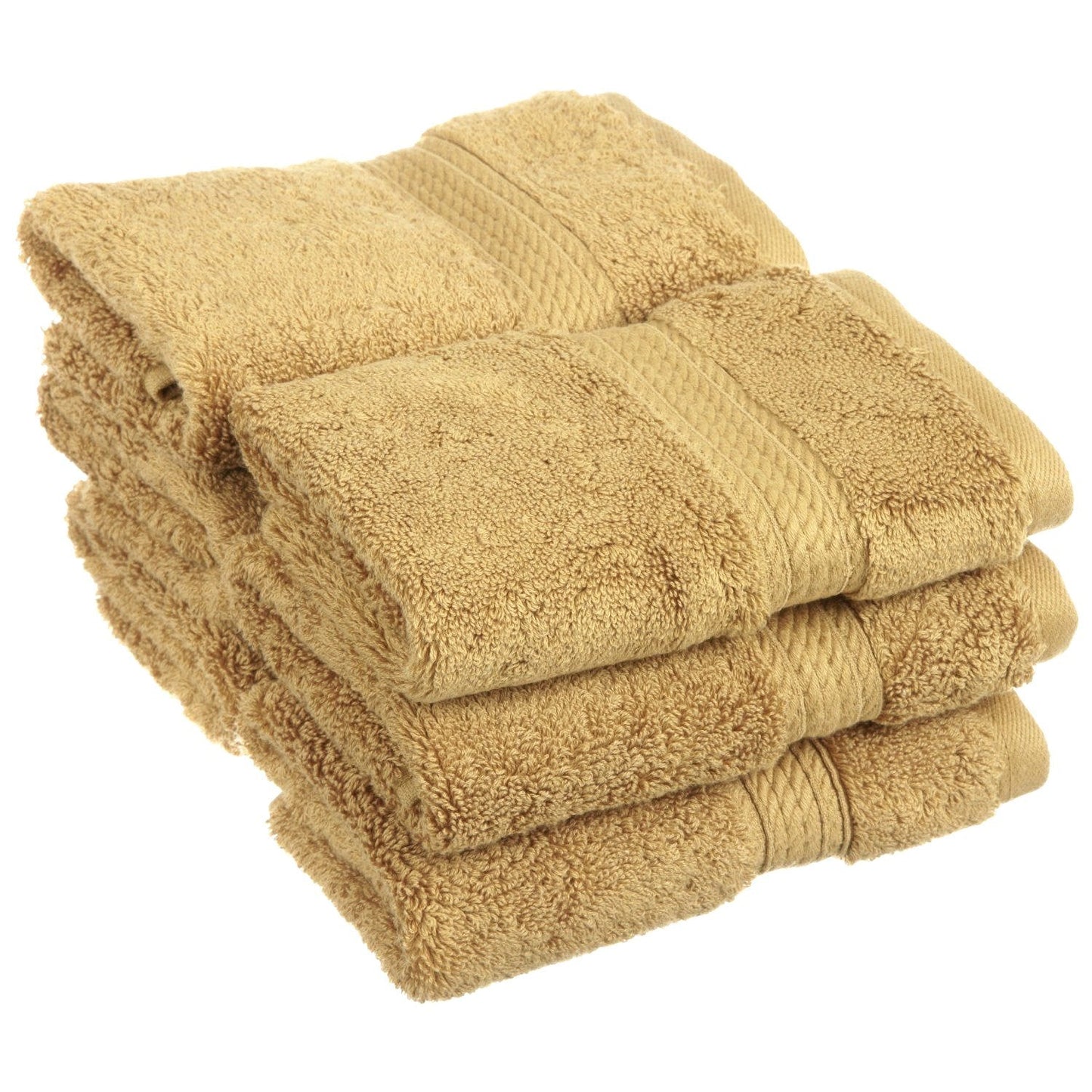 Superior 900 Gram 100% Premium Long-Staple Combed Cotton 6-Piece Face Towel Set, Toast
