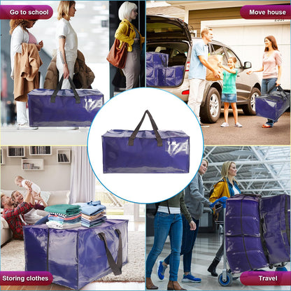 Moving Bags, ZIZINET Moving Bags Extra Large Strong,90L Big Bags with Backpack Straps,Handles, Zippers and Tag Pocket, for Moving,Travelling,Camping,