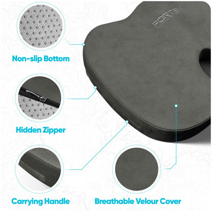 FORTEM Seat Cushion & Lumbar Support for Office Chair, Car Seat Combo