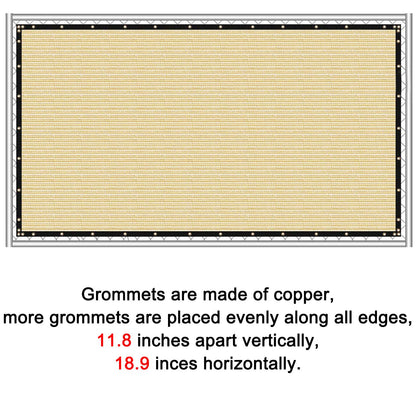 Sunnyglade 4 feet x 50 feet Privacy Screen Fence Heavy Duty Fencing Mesh Shade Net Cover for Wall Garden Yard Backyard (4 ft X 50 ft, Sand)