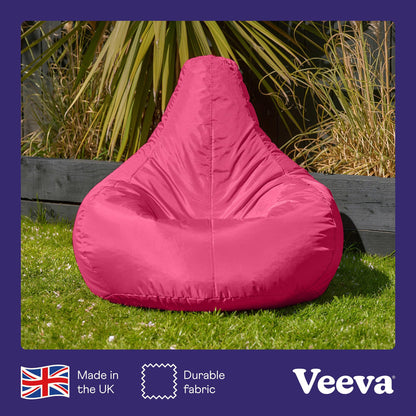 Bean Bag Bazaar Recliner Gaming Bean Bag Chair, Pink, Indoor Outdoor Water Resistant Fabric, Large Beanbag with Filling Included, Gaming Chair,