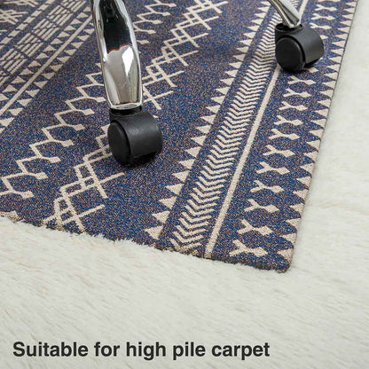 Luxury Chair Mat for Carpeted Floor, Office Chair Mat hardwood floors, 120 X 90cm Multi-Purpose Carpet Protector for Home and Office