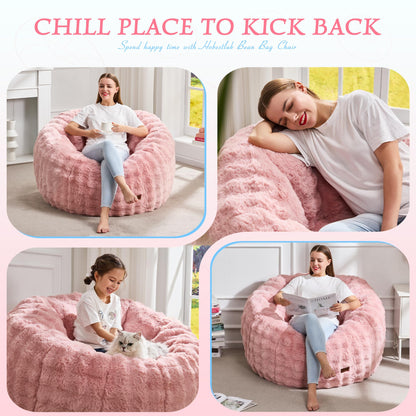 Hobestluk Large Bean Bag Chair for Adults Donut-Shaped Comfy Sofa Couch