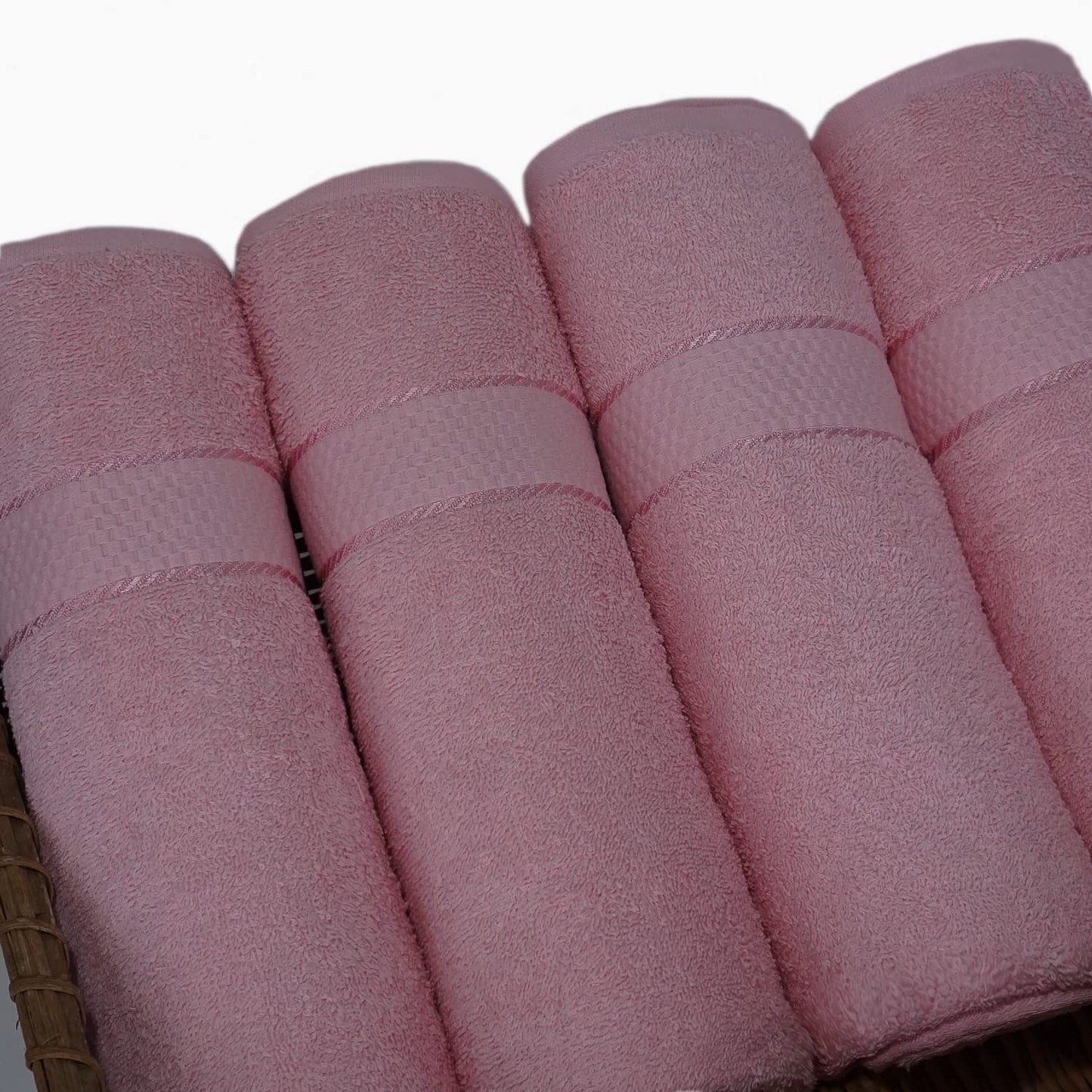 Casabella Luxury Pack Of 4 Bath Sheet 100% Egyptian Cotton Super Soft towel_Pink