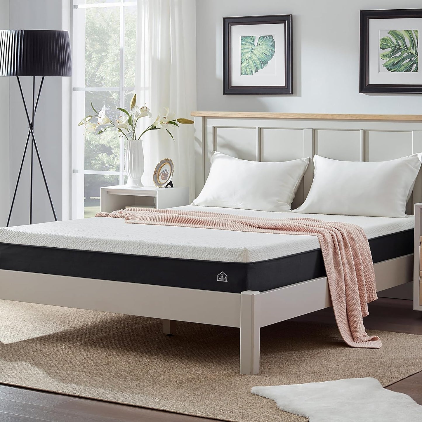 Classic Living Aether Memory Foam Mattress with Cooling Gel Foam - 18 cm Medium Firm Single Mattress in a Box, White, 90X190