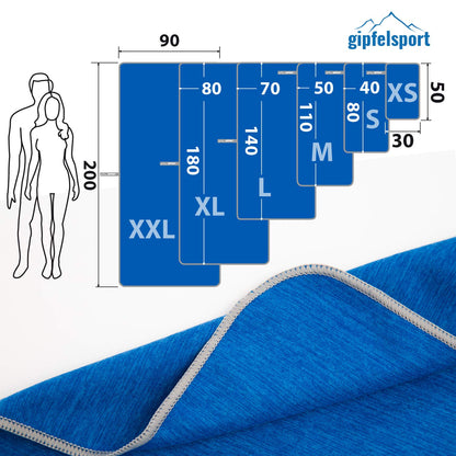 gipfelsport Microfibre Towel | Blue | S(80x40cm)