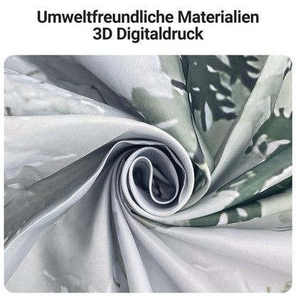 Lerores Shower Curtain, 160 x 160 cm, Forest Anti-Mould Textile, Weighted Hem Water-Repellent