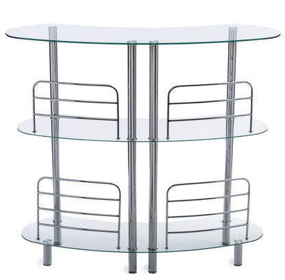 Mango Steam Contemporary Modern Home Liquor Bar (Euro, Clear)