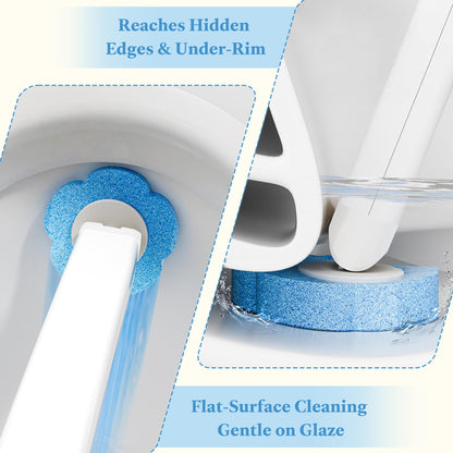 Disposable Toilet Brush 2 Pack with 48 Refill Heads