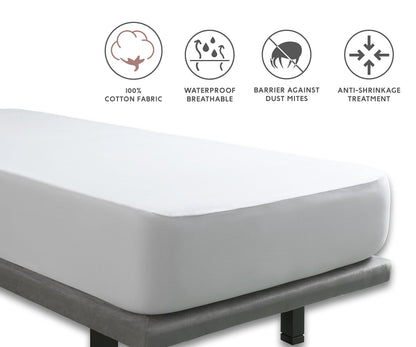 Tural Mattress Cover 160x200cm Euro King Queen 2 in 1 Protector and Fitted Sheet Waterproof and Breathable