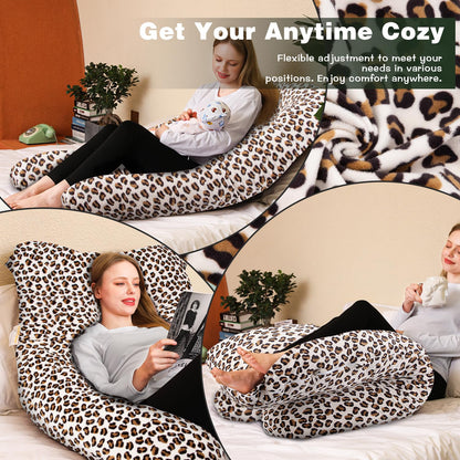 Chilling Home Pregnancy Pillow, 55 inches Maternity Pillow for Pregnant Women, U Shaped Full Body Pillow Pregnancy Pillows for Sleeping with Washable