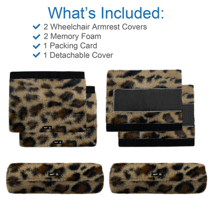 SPRING SEAON Wheelchair Armrest Pads Covers Fuzzy Desk Chair Arm Pads Soft