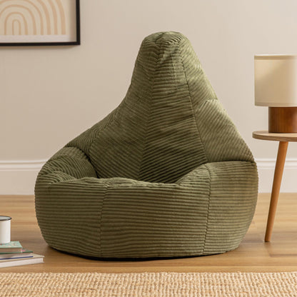 icon Dalton Cord Bean Bag with Filling Included, Green