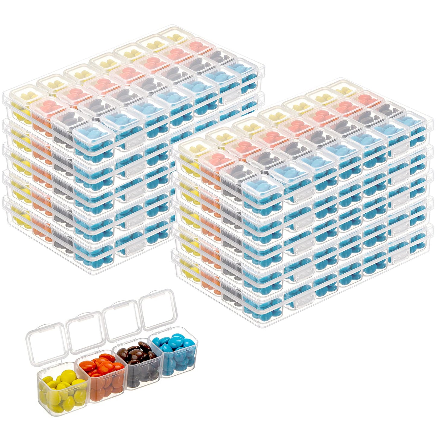 Lawei Pack of 10 Diamond Embroidery Box Diamond Painting Storage Boxes, Sorting Boxes Each with 28 Compartment