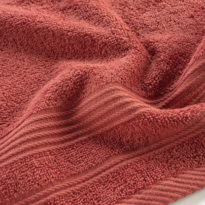Douceur d'Intérieur, Guest Towel (30 x 50 cm) Tendresse Terracotta, Plain Sponge
