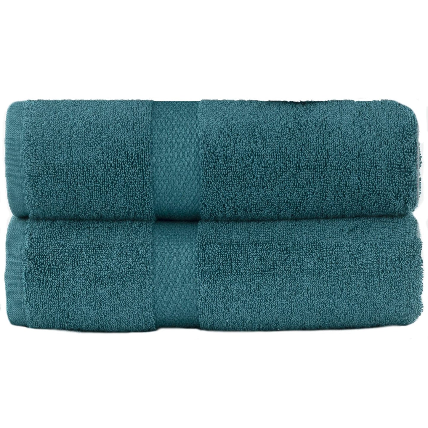 Sue Rossi 100% Egyptian Combed Cotton Hand Towels, Pack Of 2, Very Soft & Absorbent, Quick Dry 600gsm Thick Bathroom Or Kitchen Towel Set. (Jade)