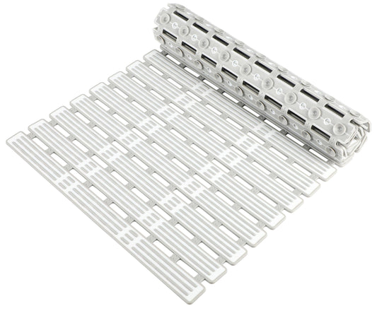 WELTRXE Bath Mat, Non Slip Shower Mats, 68 x 40 cm Anti Slip Bathtub Mat, Anti Mould, Striped Textured Soft Surface with Suction Cups, Cut to Size for