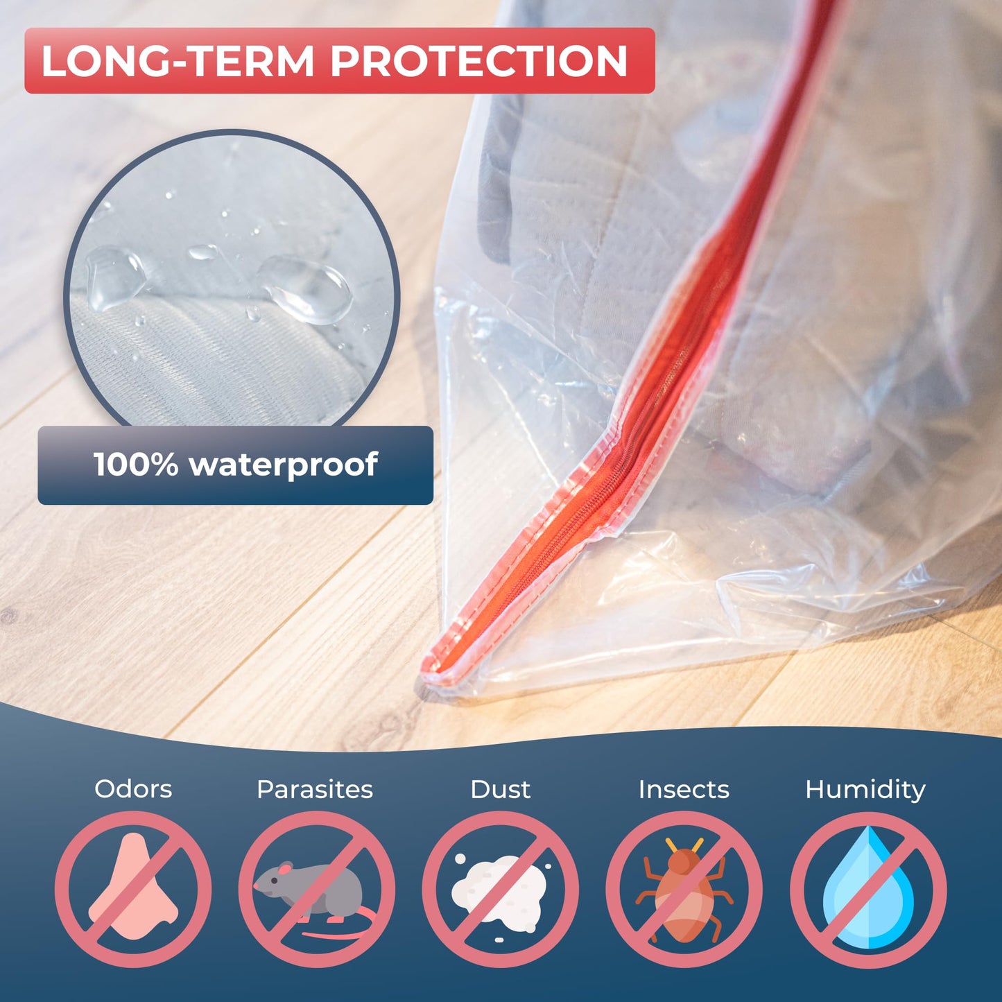 WRAPPYBAG – Protective Plastic Mattress Case — Baby Size — Waterproof, Anti-Tear Storage Bag — For House Moves, Storage and Transport (28" x 55")