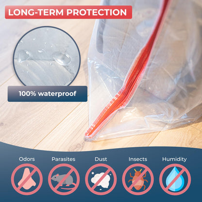 WRAPPYBAG – Protective Plastic Mattress Case — Baby Size — Waterproof, Anti-Tear Storage Bag — For House Moves, Storage and Transport (28" x 55")