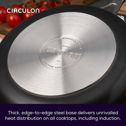 Circulon Style Hard Anodised Sauteuse, 24cm/2.8L, Black