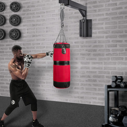 BeneLabel Punch Bag Bracket, Boxing Bag Wall Stand Frame Heavy Duty Speed Bag Hanger Silent Rotation Spring Carabiner with Adjustable 44-64cm