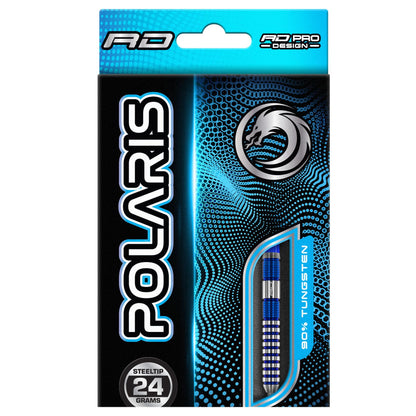 RED DRAGON Polaris: 24 gram Tungsten Professional Darts Set with Flights and Nitrotech Shafts (Stems)