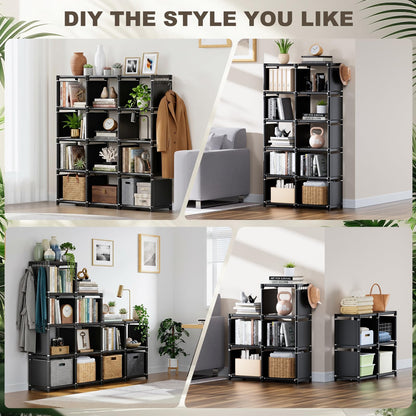 Mavivegue 12 Cube Storage Unit Book Shelf,DIY Bookcase,