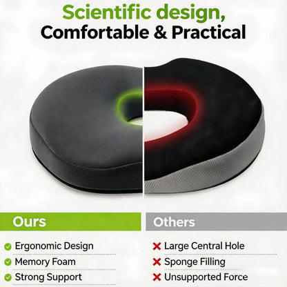 Benazcap Donut Pillow Seat Cushions, Tailbone Support Cushion, Slightly Firm