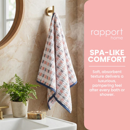 Rapport Home Santa Cruz Face Towels 2 Pack | Blush | 30x30cm | Luxurious 500GSM 100% Cotton | Oeko-Tex Certified Soft & Absorbent Face Cloths