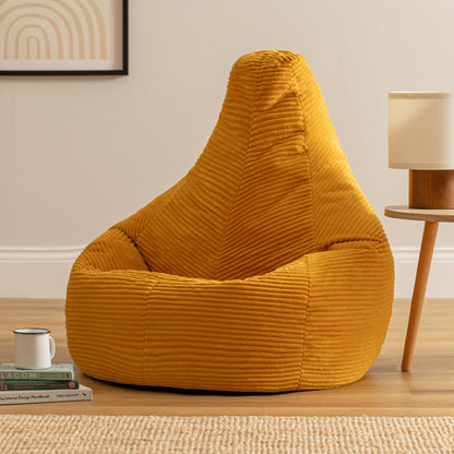 icon Dalton Cord Bean Bag with Filling Included, Set of 2, Yellow