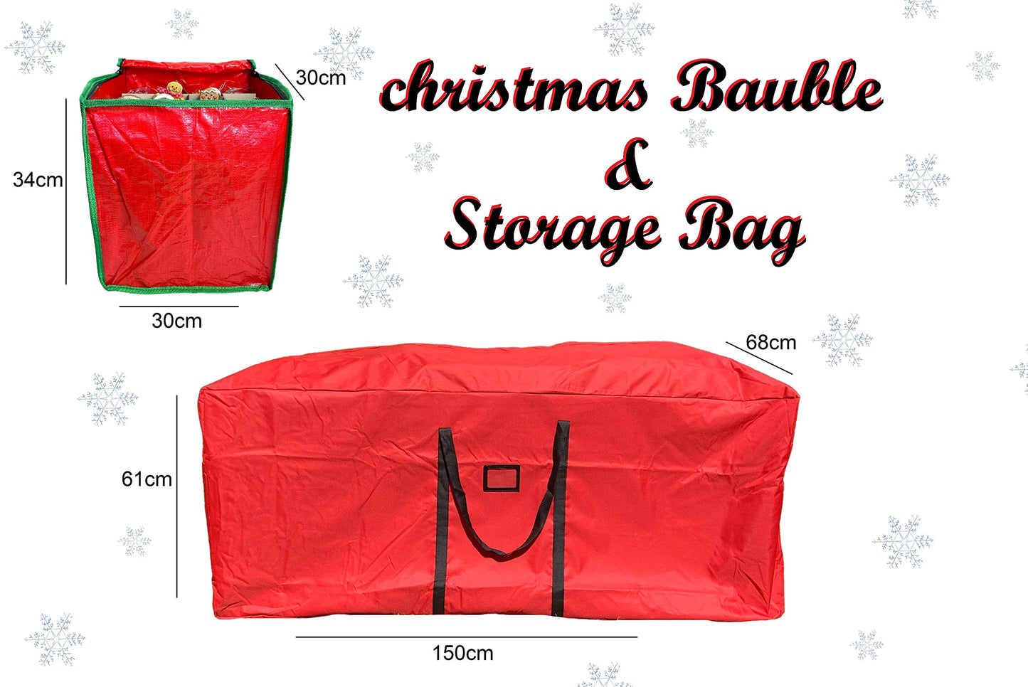 Modo Christmas Tree and Decoration Storage Bags (Christmas Tree Storage Bag & Bauble Bag Set 2 Pack)