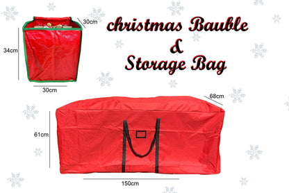 Modo Christmas Tree and Decoration Storage Bags (Christmas Tree Storage Bag & Bauble Bag Set 2 Pack)