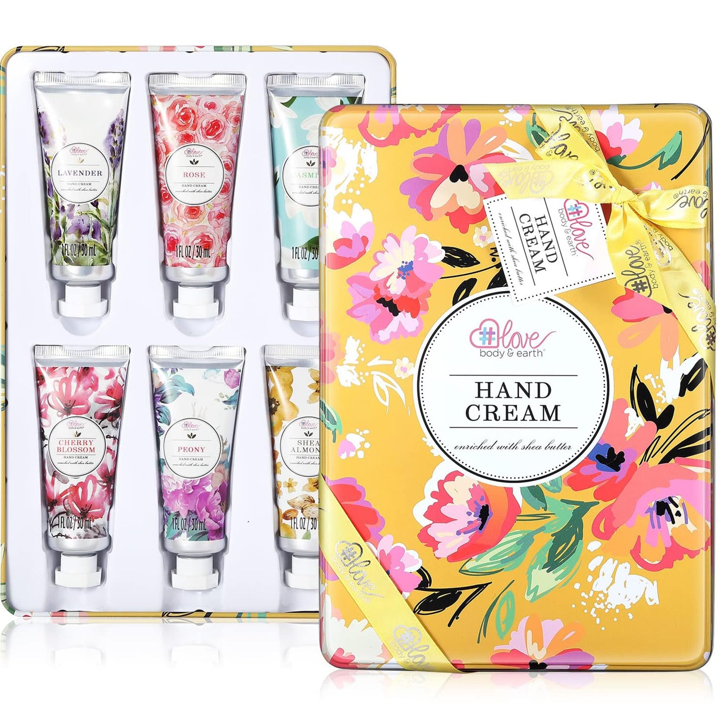 Hand Cream Gift Set, Gifts for Women, Hand Cream Set Enriched with Shea Butter and Glycerin for Dry Hands, Pack of 6 Hand Lotion Travel Size Hand