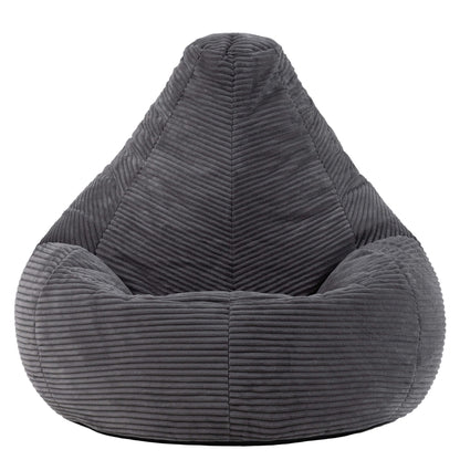 icon Dalton Cord Bean Bag with Filling Included, Set of 2, Grey