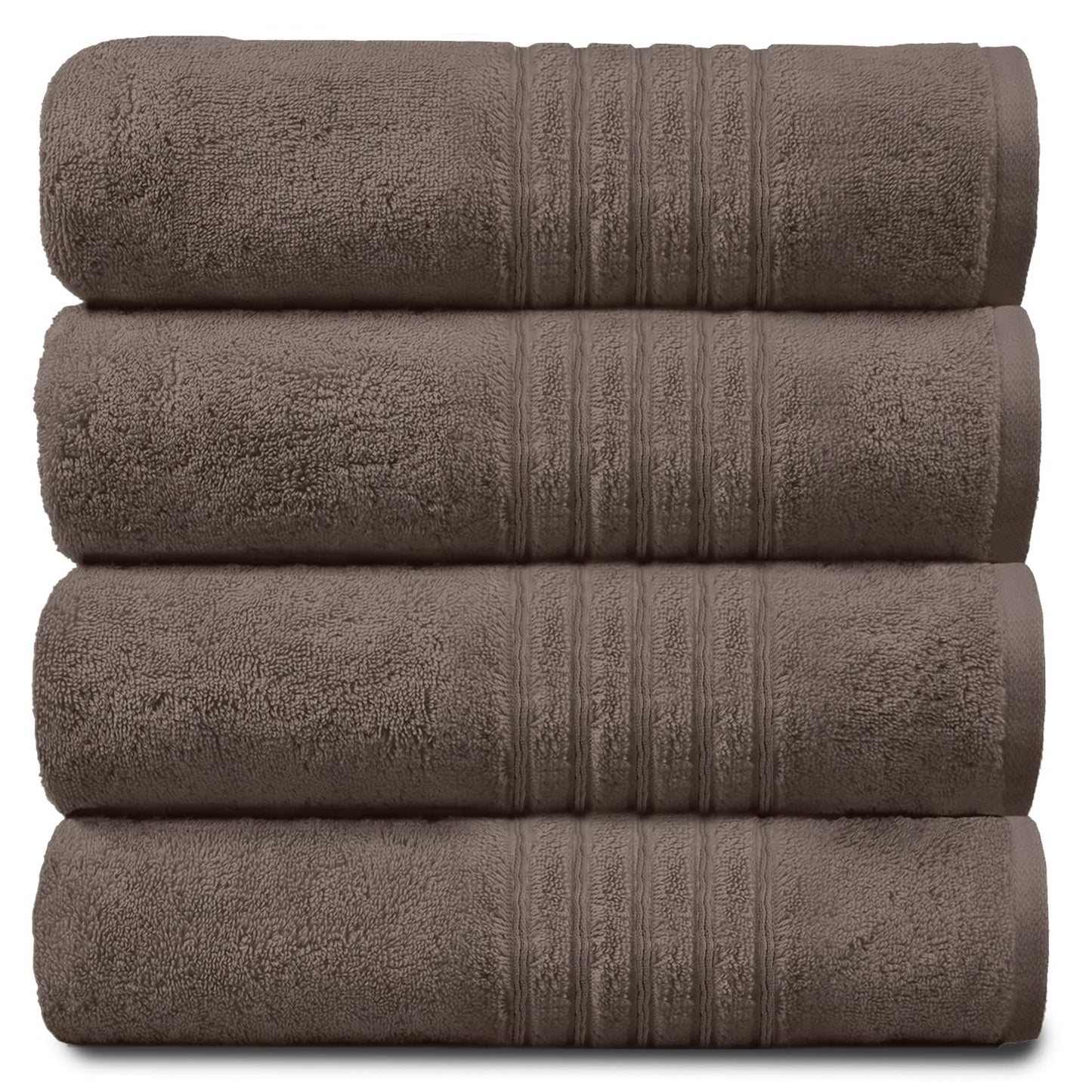 GC GAVENO CAVAILIA 450 GSM Jumbo Bath Sheet, 100% Egyptian Cotton, Walnut, Pack of 4 Hand Towel