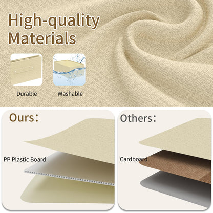 ENUMAIL Washable Open Storage Bins,Grey and Beige,33x23x14cm,3 Pack