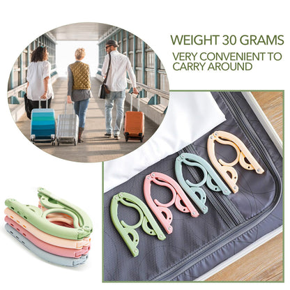 Portable Travel Hangers, 20 PCS Portable Clothes Hangers Save Space, Folding Plastic Clothes Hanger Multifunction Travel Accessories for Holiday