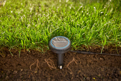 Gardena Soil Moisture Sensor: Automatic irrigation, can be used directly on the lawn, 5 m long connection cable, can be extended with extension cable