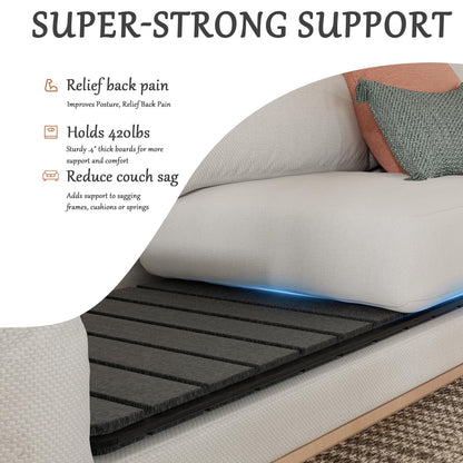 VERONLY Heavy Duty Couch Cushion Support Board- (60x205CM) Extra Thick Solid Wood Under Couch Insert to Instantly Repair Sagging Sofa Seat