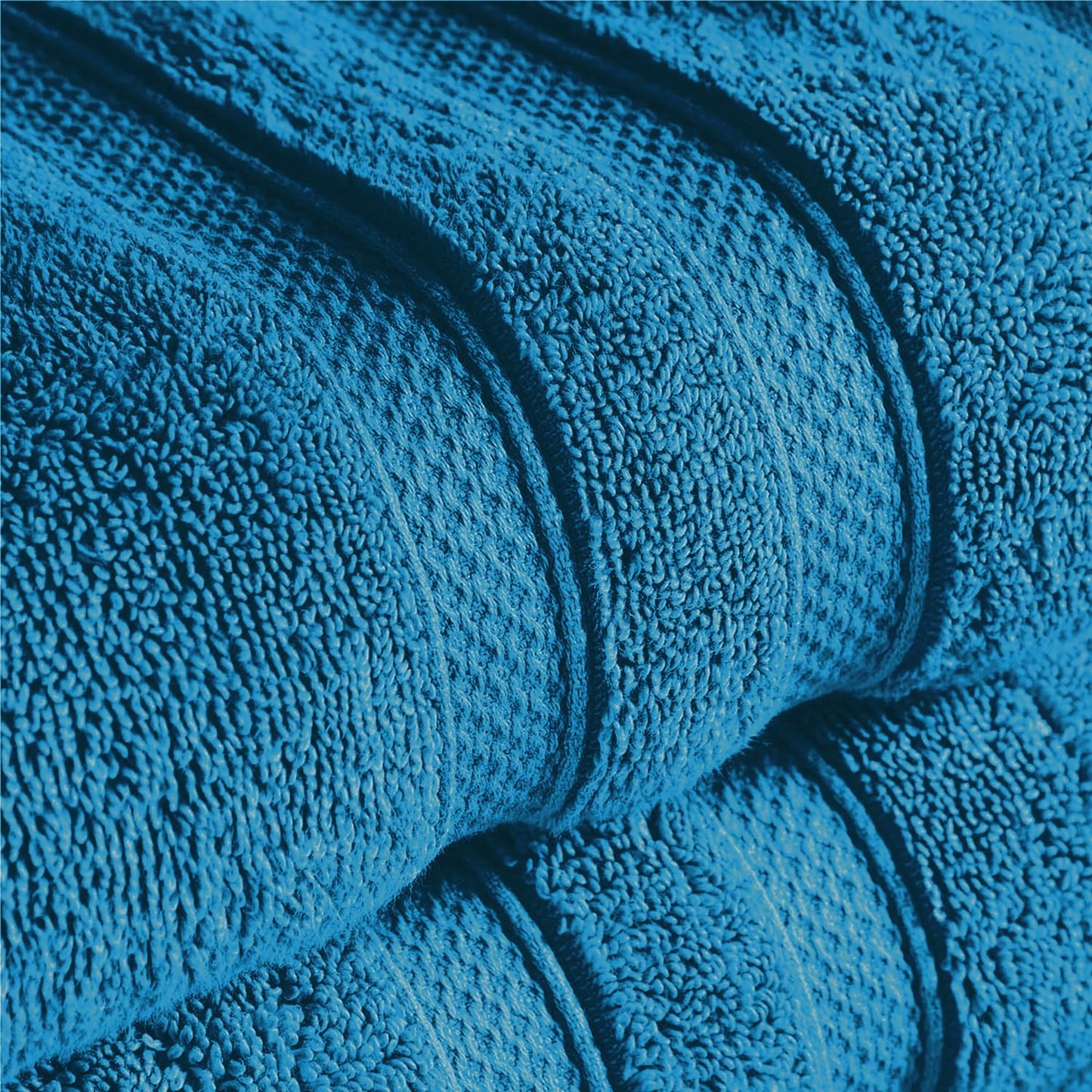 Christy Chroma Blue Towel Set | Set of 6 | 2 Bath 2 Hand 2 Face | Highly Absorbent Heavyweight 675GSM | Bold and Bright