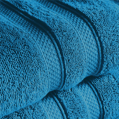 Christy Chroma Blue Towel Set | Set of 6 | 2 Bath 2 Hand 2 Face | Highly Absorbent Heavyweight 675GSM | Bold and Bright