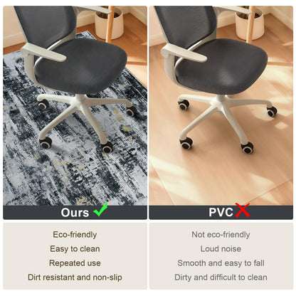 Homcomodar Office Chair Mats for Hardwood Floor 90x120cm Computer Chair Mat for Home and Office Floor Mat for Office Chair Non Slip Rubber Mats