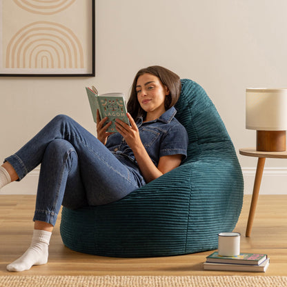 icon Dalton Cord Bean Bag with Filling Included, Set of 2, Teal