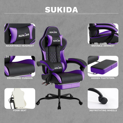Gaming Ergonomic chair with Footrest Office Computer Chairs for Adults