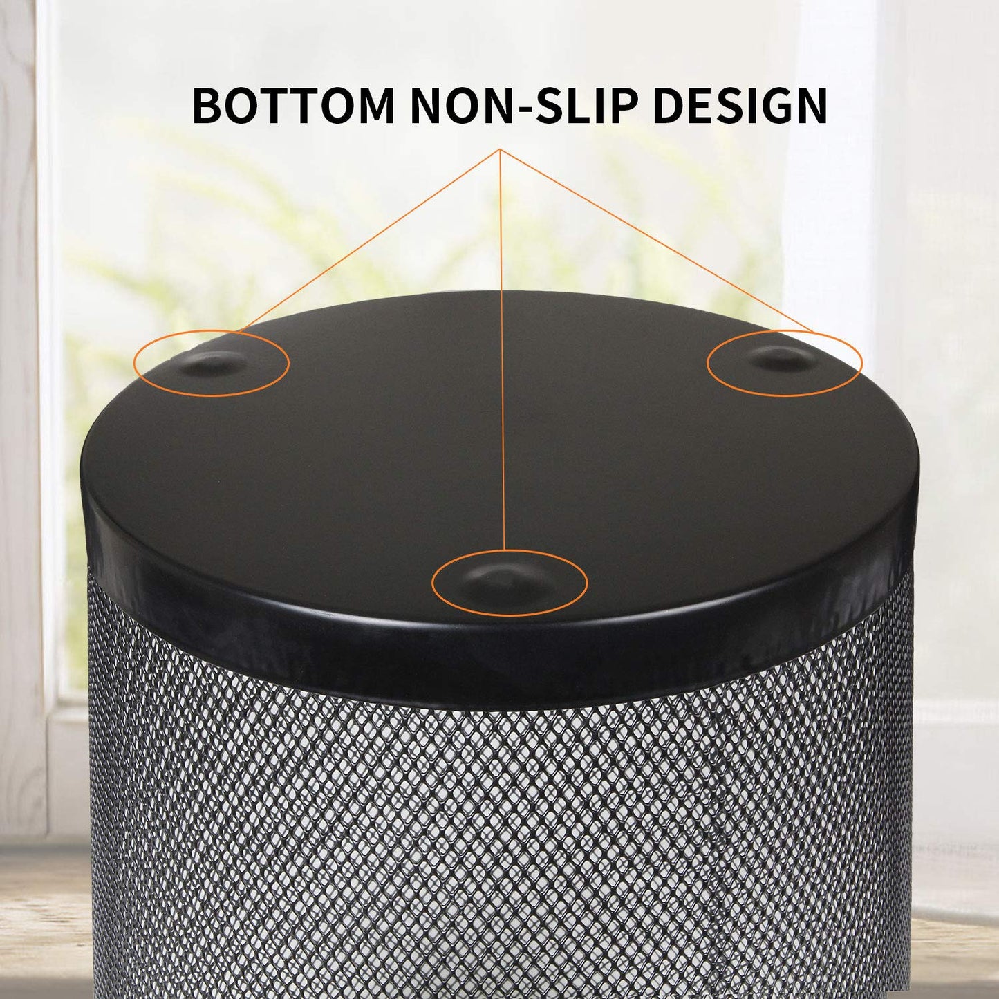 AHUNTTER 3 Pack Mesh Waste Paper Bin 12 Litres Metal Waste Basket Small Trash Can Rubbish Bin for Bedrooms Bathrooms Office Home Kitchens Supplies
