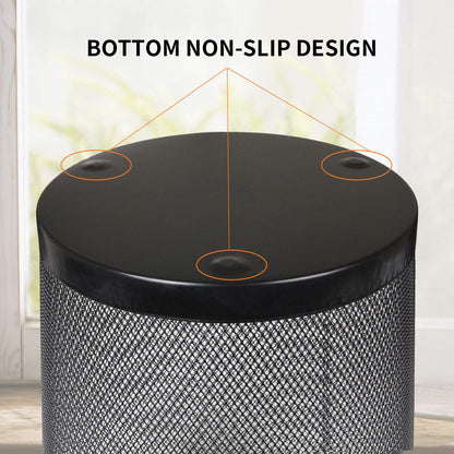 AHUNTTER 3 Pack Mesh Waste Paper Bin 12 Litres Metal Waste Basket Small Trash Can Rubbish Bin for Bedrooms Bathrooms Office Home Kitchens Supplies