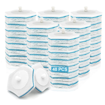 48 Pcs Disposable Toilet Brush Refills, Toilet Bowl Brush Replacement head