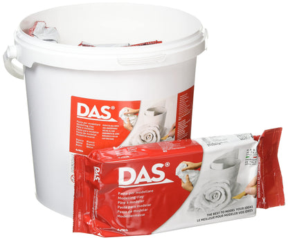 DAS White Air-Hardening Modelling Clay, School pack, 5x1kg, Ideal for Schools and Art Classes