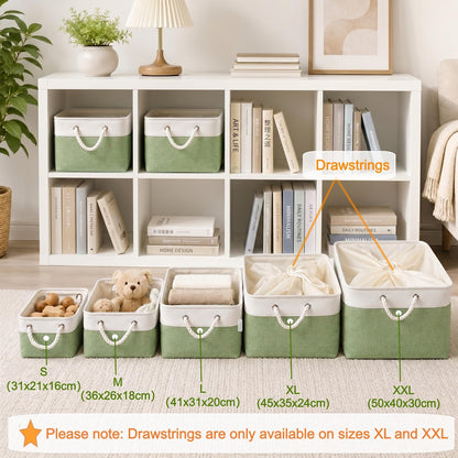SOCOHOME Fabric Storage Box, Small Storage Basket with Handles for Shelves Toy, Wear-Resistant and Reinforced(S, 4 Pack)
